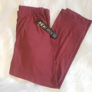 One Size Maroon Legging